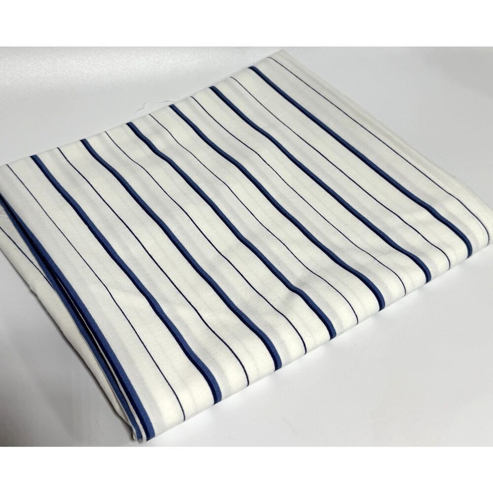 Ralph Lauren Porcelain Jonquil Fabric Remnant 34 x 80" Blue White Stripe